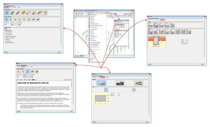 Bar structure types in CYPE 3D